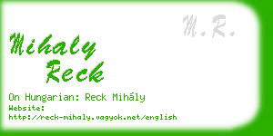mihaly reck business card